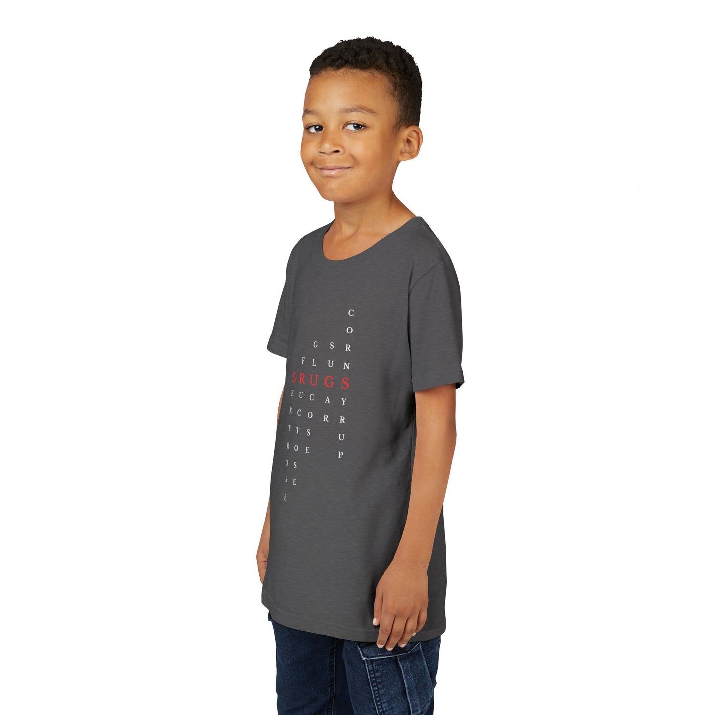 Youth DRUGS (Sugar) Acronym Short Sleeve T-shirt