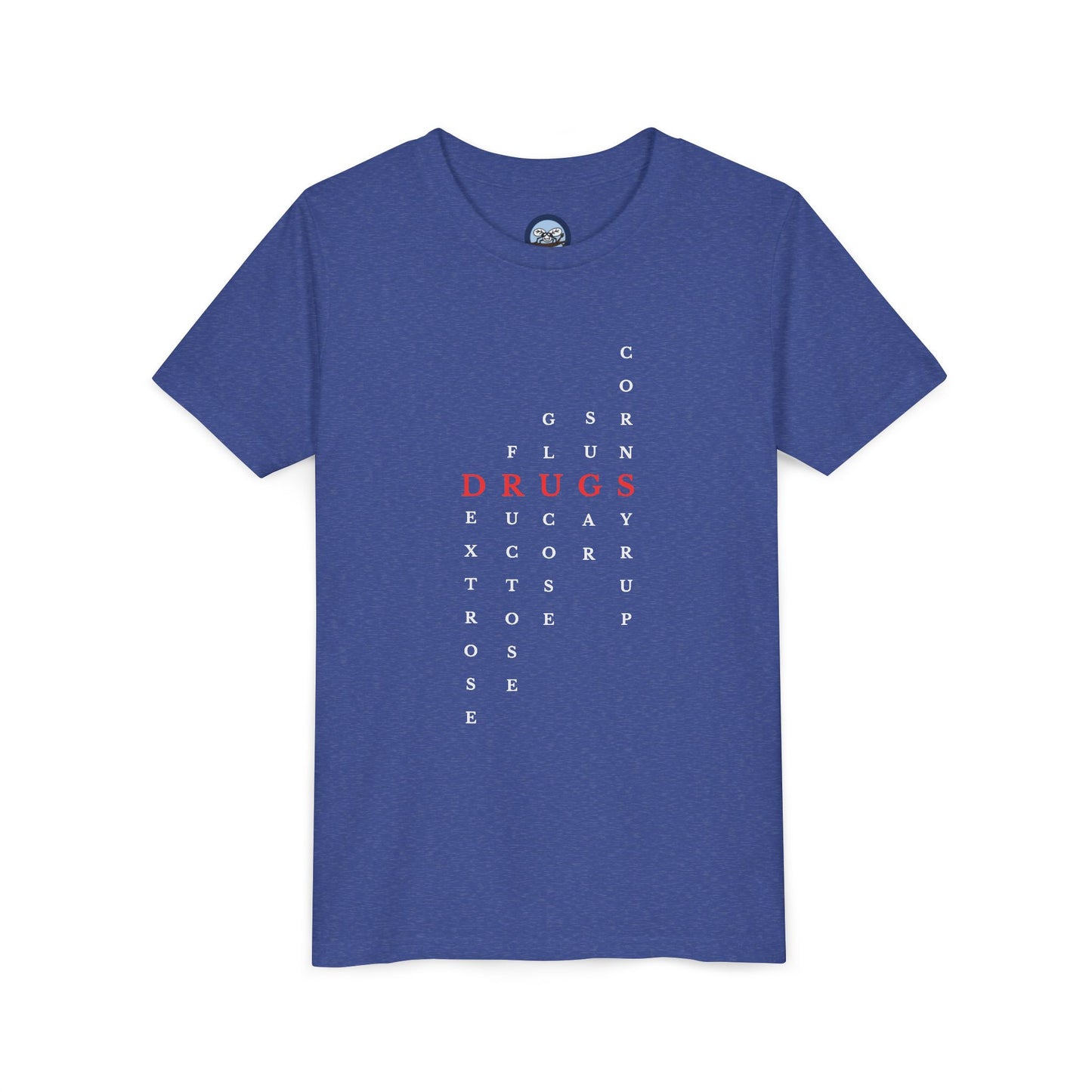 Youth DRUGS (Sugar) Acronym Short Sleeve T-shirt