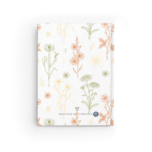 Floral Highland Cow Psalm 23 Lined Journal