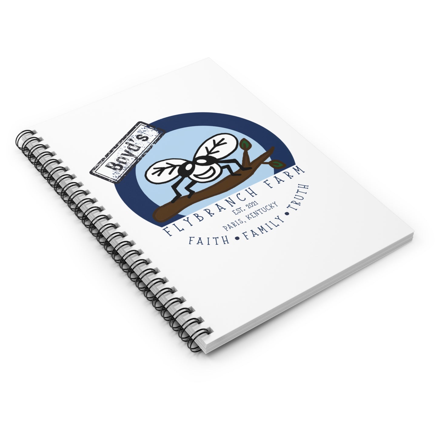 Flybranch Farm Spiral Notebook