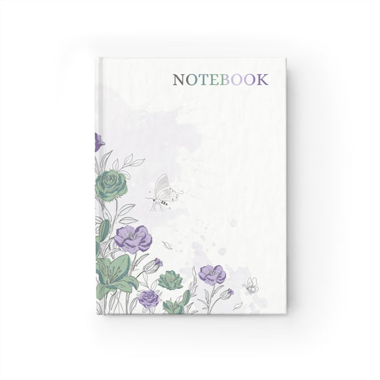 Floral Butterfly Lined Journal