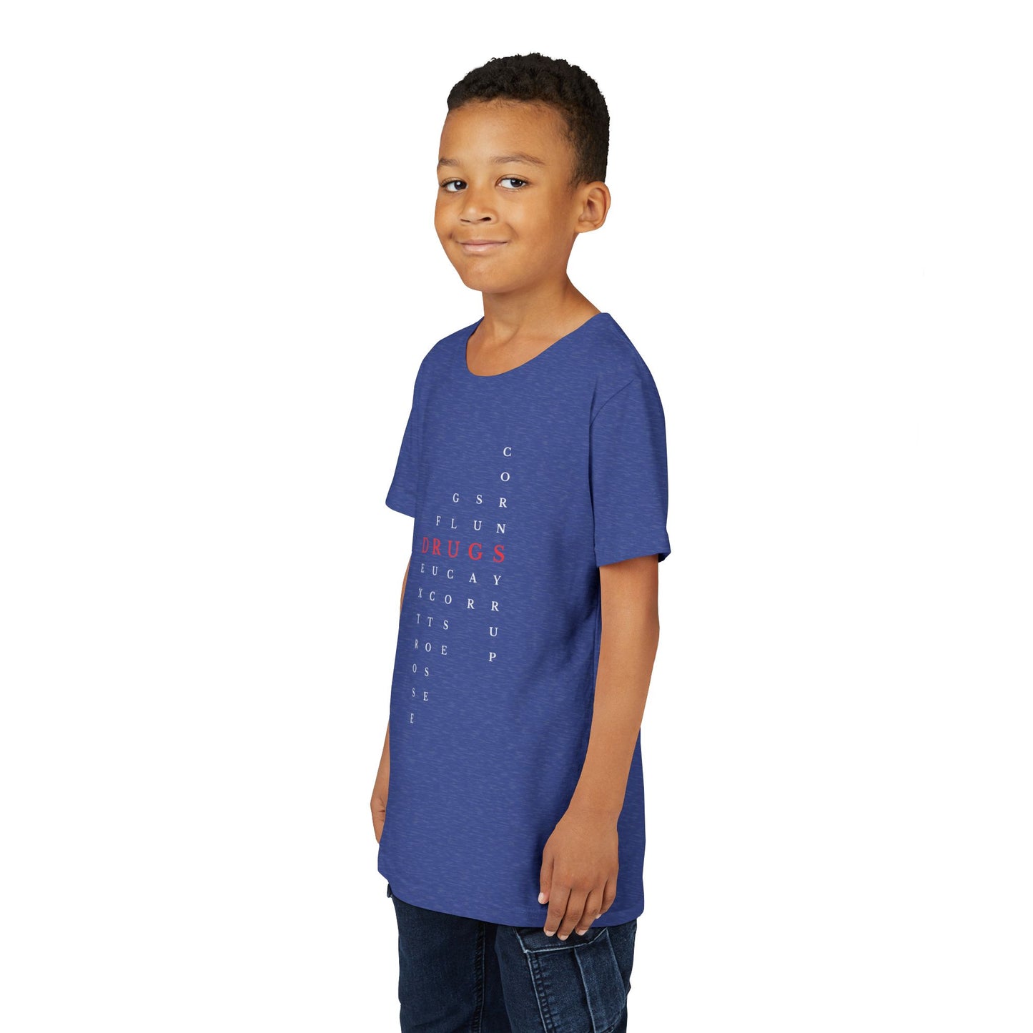 Youth DRUGS (Sugar) Acronym Short Sleeve T-shirt