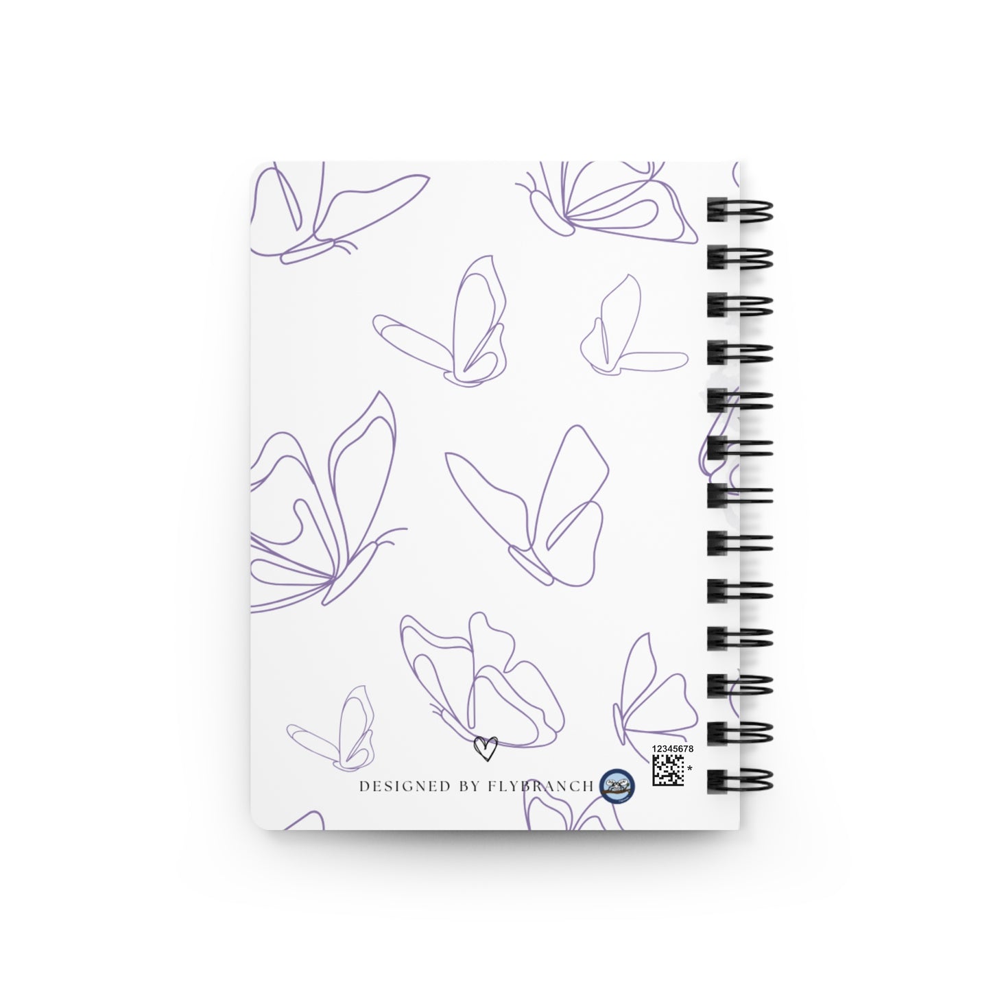 Floral Butterfly Spiral Notebook