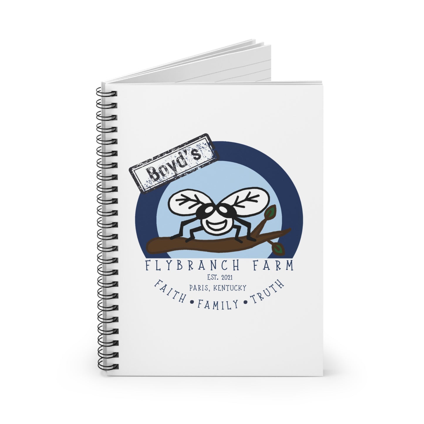Flybranch Farm Spiral Notebook
