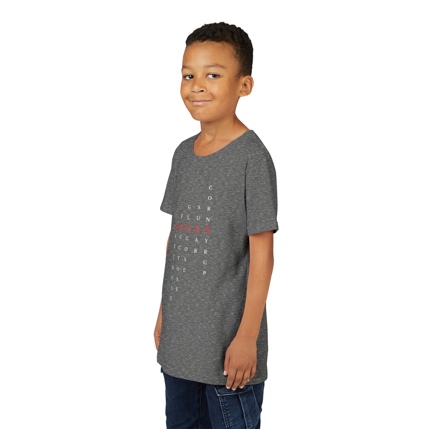 Youth DRUGS (Sugar) Acronym Short Sleeve T-shirt