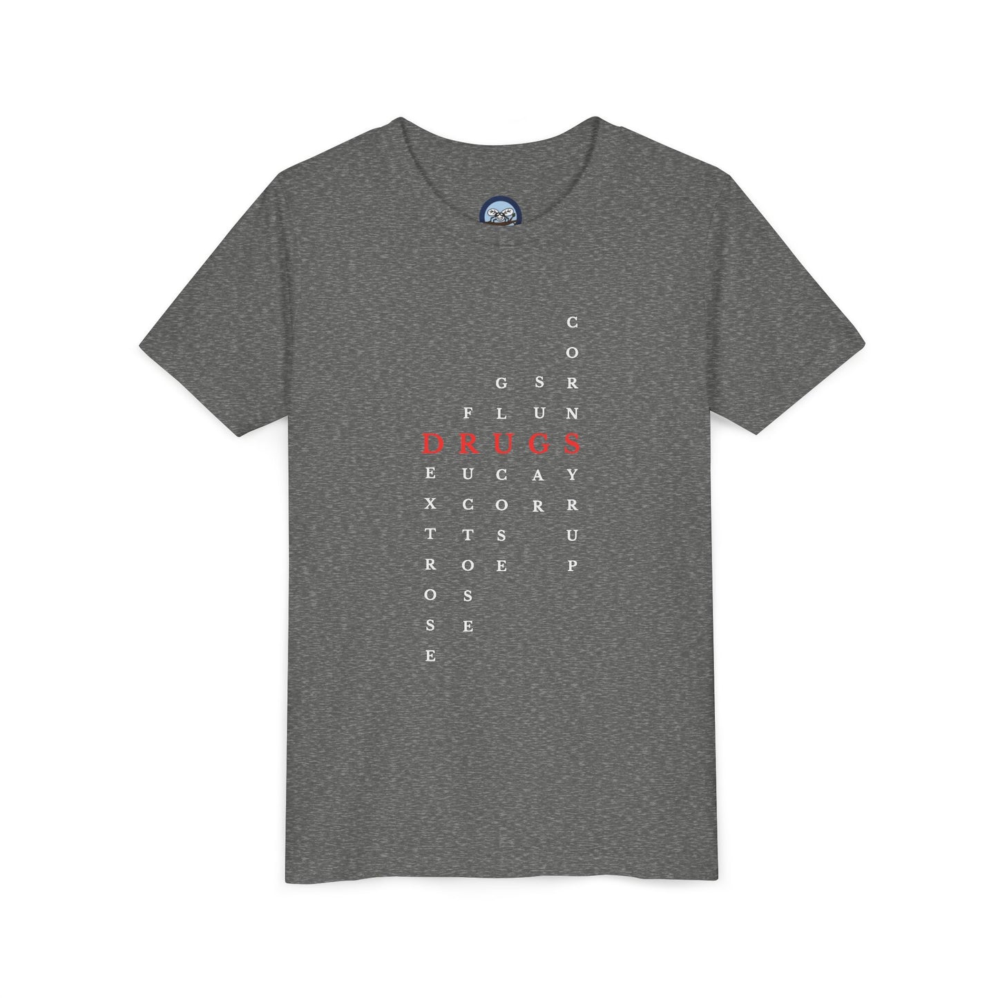 Youth DRUGS (Sugar) Acronym Short Sleeve T-shirt