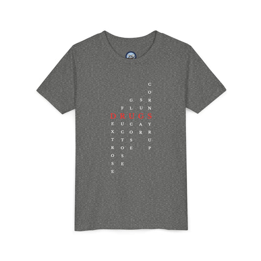 Youth DRUGS (Sugar) Acronym Short Sleeve T-shirt