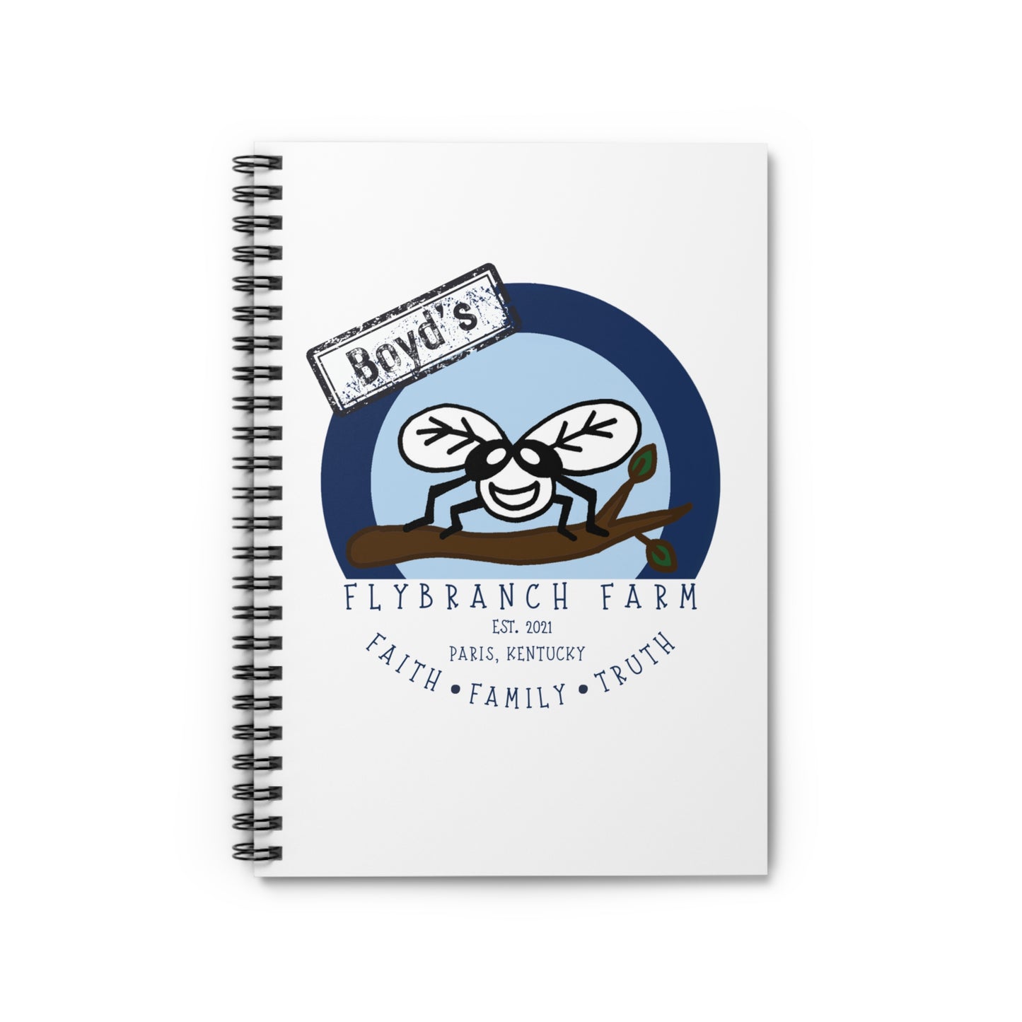 Flybranch Farm Spiral Notebook