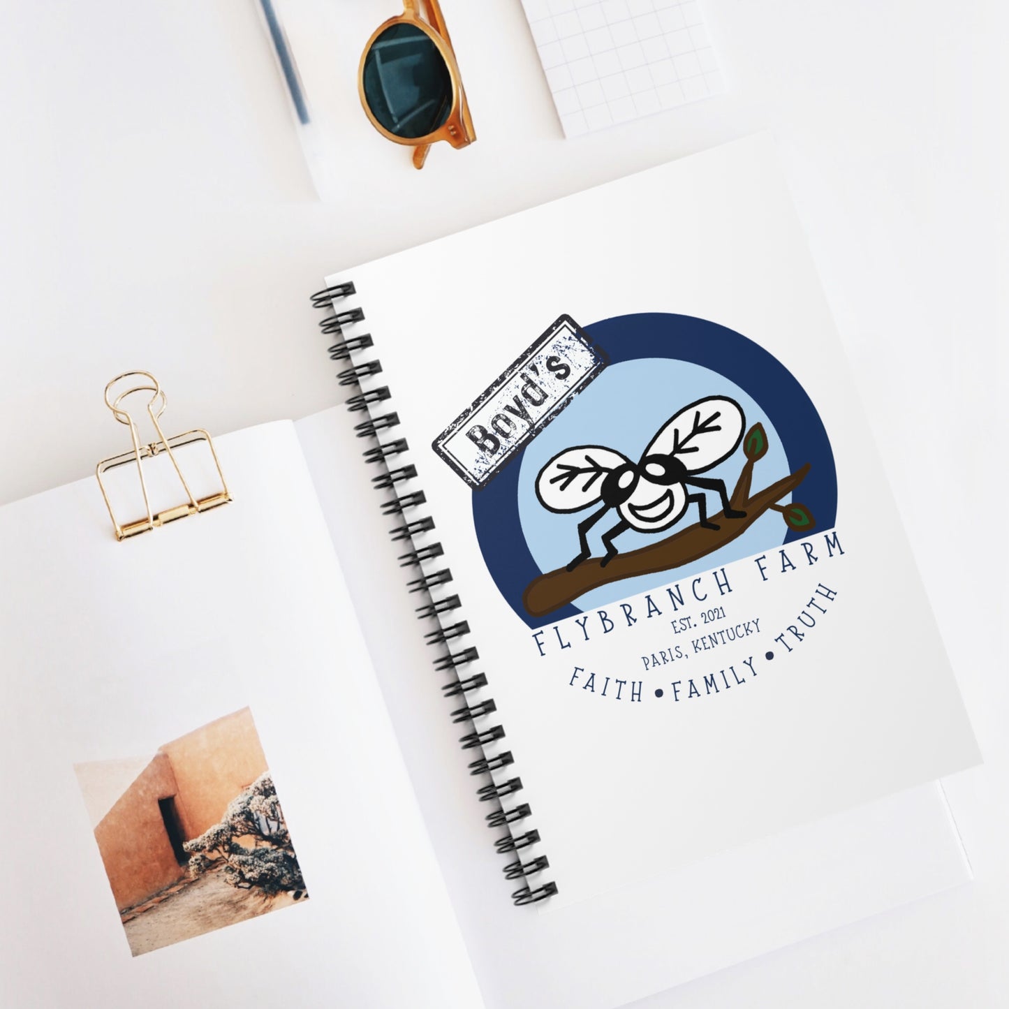 Flybranch Farm Spiral Notebook