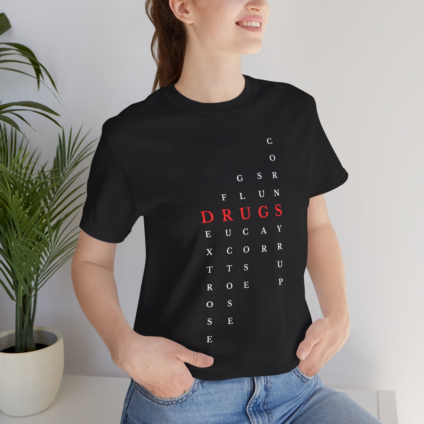 DRUGS (Sugar) Acronym Short Sleeve T-shirt