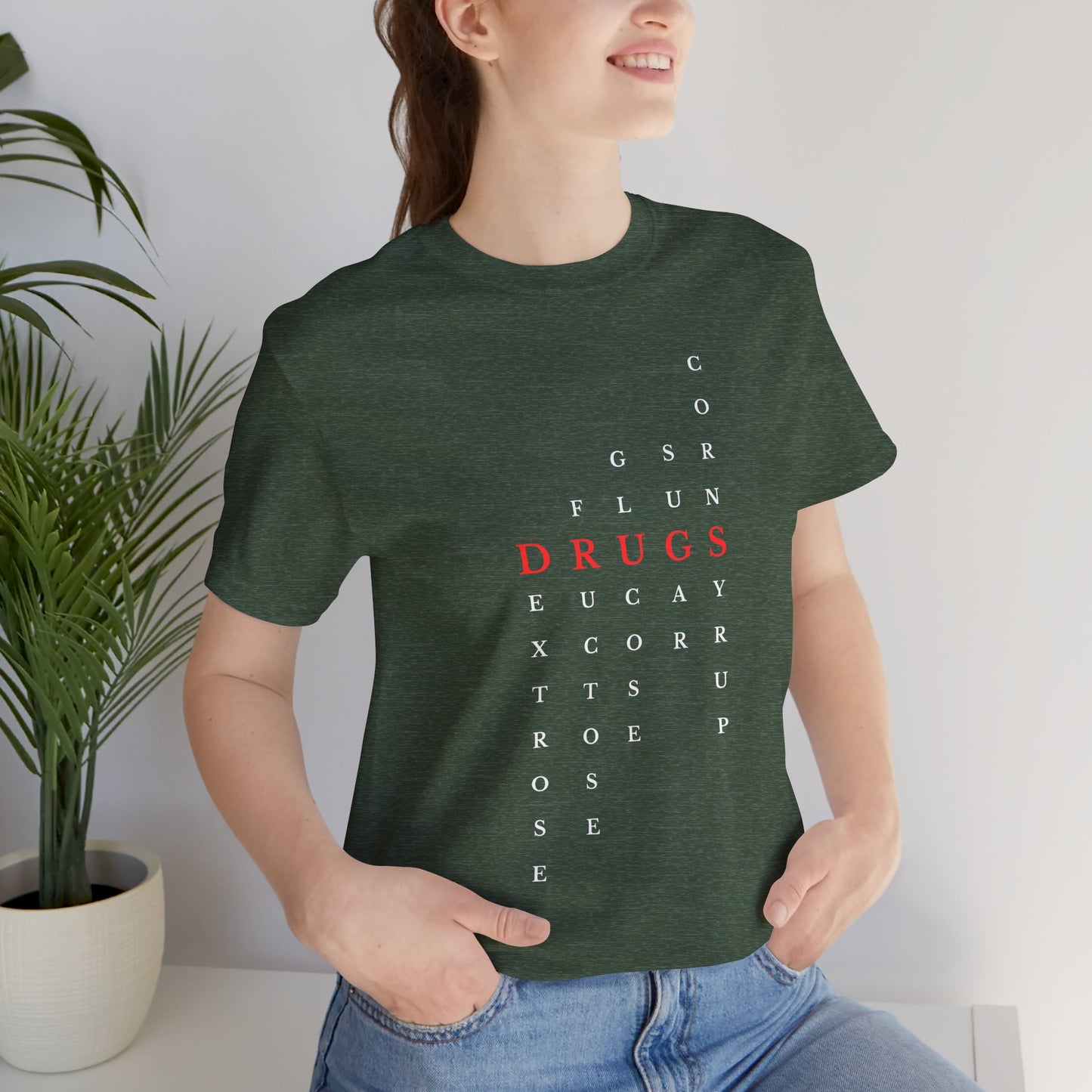 DRUGS (Sugar) Acronym Short Sleeve T-shirt